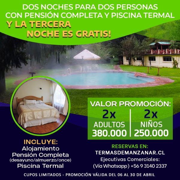 Promoción Alojamiento con Tercera Noche Gratis - Abril